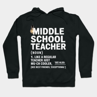 Teacher Appreciation Teacher Definition Middle School Hoodie